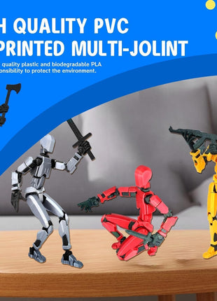 MerryXD 6 Pack Assembly Completed T13 3D Action Figure,Dummy Nova Titan Lucky 13 Action Figure 3D Printed Multi-Jointed Movable Toy