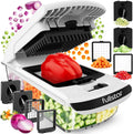 Fullstar The Original Pro Chopper   Vegetable Chopper and Spiralizer, Food Chopper with Container, Fruit Slicer, Kitchen Gadgets & Accessories, Home Essentials (4 in 1, White)