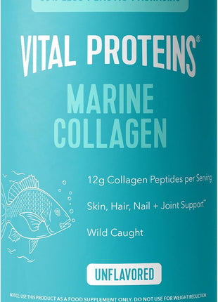 Vital Proteins Marine Collagen Peptides Powder Supplement, 7.8oz | Marine Collagen Peptides, Supports Hair Skin Nails & Joints, Hydrolyzed Collagen, 12g Per Serving
