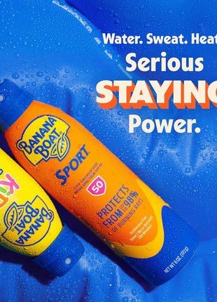 Banana Boat Sport Ultra SPF 50 Sunscreen Spray | Banana Boat Sunscreen Spray SPF 50, Water Resistant, Oxybenzone Free, Sunblock, 6oz each Twin Pack