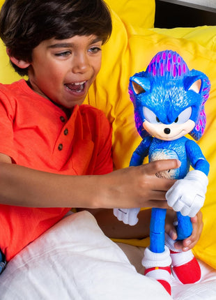 Sonic the Hedgehog 3 Ultimate Talking Sonic 12-Inch Figure, Features 30+ Iconic and Humorous Phrases and Sounds from the Movies, Light-Up Eyes and Quills