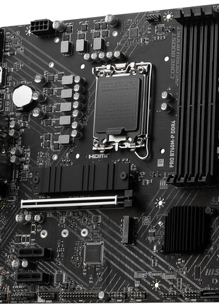MSI PRO B760M-P DDR4 ProSeries Motherboard (Supports 12th/13th/14th Gen Intel Processors, LGA 1700, DDR4, PCIe 4.0, M.2, USB 3.2 Gen2, HDMI/DP, mATX)