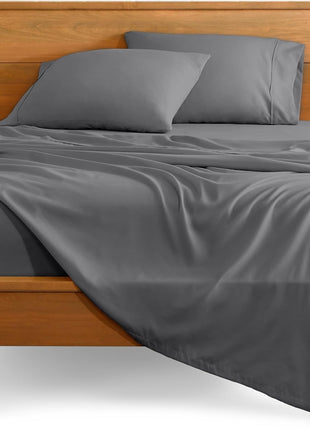 Bare Home Twin xL Sheet Set   College Dorm Size   Luxury 1800 Ultra Soft Microfiber Twin Extra Long Bed Sheets   Deep Pockets   Easy Fit   Extra Soft   3 Piece Set   (Twin xL, Grey)