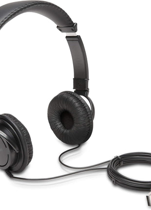 Kensington USB-A Hi-Fi Headphones, On-Ear Headset, 6ft Cord, for Kids, for Adults, for School, Padded Adjustable Headband (K97600WW), Black