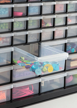 IRIS USA Small Parts Storage, Made in USA, Cabinet, 44-Drawer Organizer for Screws, Nuts, Bolts, Electronics, Hardware, Beads, Crafts, Building Bricks, Stackable Garage Storage – Black