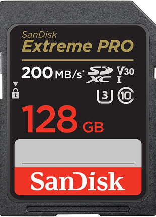 SANDISK 128GB Extreme PRO SDXC UHS-I Memory Card - C10, U3, V30, 4K UHD, SD Card - SDSDXXD-128G-GN4IN | UHS-I, V30, U3, Class 10, 4K video
