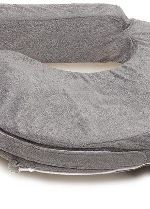 My Brest Friend Nursing Pillow - Deluxe - Enhanced Comfort w/ Slipcover - Ergonomic Breastfeeding Pillow For Ultimate Support For Mom & Baby - Adjustable Pillow W/ Handy Side Pocket, Evening Grey