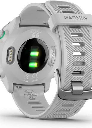 Garmin Forerunner 55, GPS Running Watch with Daily Suggested Workouts, Up to 2 Weeks of Battery Life, White