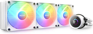 NZXT Kraken 360 RGB - 360mm AIO CPU Liquid Cooler - RL-KR360-W1 - Customizable 1.54" Square LCD Display for Images, Performance Metrics - High-Performance Pump - White