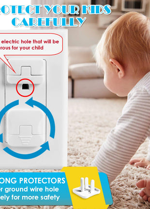 Outlet Covers Babepai 38-Pack White Child Proof Electrical Protector Safety Improved Baby Safety Plug Covers