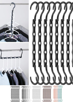 Mr. Pen- Space Saving Hangers, Black, 8 Pack, Clothes Organizers, Shirt Hangers, Magic Closet Space Savers