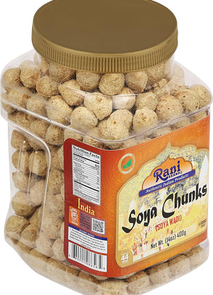 Rani Soya Chunks Nuggets (High Protien) Vadi 14oz (400g) ~ All Natural, Salt-Free | Vegan | No Colors | Gluten Friendly | NON-GMO | Kosher | Indian Origin | Meat Alternate Substitute