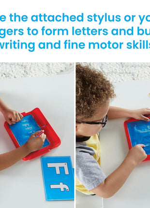 hand2mind Letter Tracing Sensory Pad, Reusable Handwriting Practice for Kids 3-5, Learn to Write, Letter Tracing Board, Toddler Writing Practice, Montessori Alphabet Toys, Preschool Learning Toys