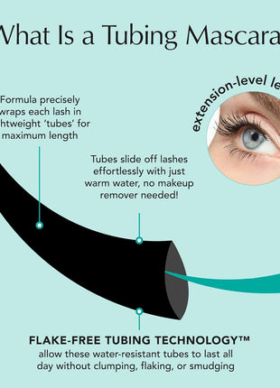 Thrive Causemetics Liquid Lash Extensions Mascara, Rich Black Shade | Tubing Formula Lengthens, Volumizes, Curls, Smudge Proof, Washable, No Clumping or Flaking, Vegan & Cruelty Free, Brynn Shade