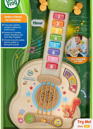 LeapFrog Strum and Count Wooden Guitar, Musical Toddler Toy