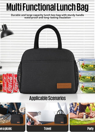 douyadady Lunch Bag&Box Women/Men Insulated&Reusable | Spacious Lightweight Waterproof Sturdy Durable Great Value For Office Work School Picnic Travel