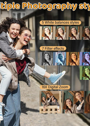 5K Digital Camera for Photography - WiFi 75MP Vlogging Cameras for YouTube - UHD Autofocus Video Camera 3" 180° Flip Screen with 18X Zoom - Compact Vlog Travel Camara with 32GB SD Card, 2 Batteries