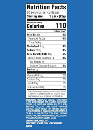 CHIPS AHOY! Original Chocolate Chip Cookies, 20 Snack Packs (2 cookies per pack)