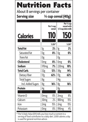 Nature's Path Organic Smart Bran Cereal, 10.6 oz (Pack of 1), Non GMO