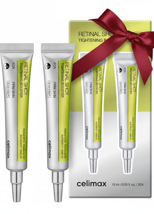 celimax The Vita A Retinal Shot Tightening Booster | 0.1% Retinal, 3% Matryxyl, High-Strength Retinoid for Anti-Aging, Pore Minimizer, Wrinkles & Fine Lines, Firmer Skin, 15ml, Korean Skin Care Gift