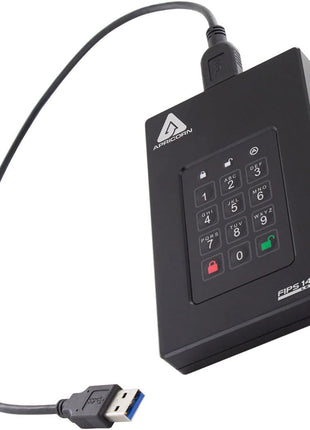 Apricorn 2TB Aegis Fortress L3- FIPS Level 3 Validated USB 3.0 Hardware Encrypted Portable Drive (AFL3-2TB) , black