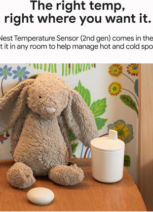 Google Nest Learning Thermostat (4th gen) + Nest Temperature Sensor (2nd gen) - Obsidian