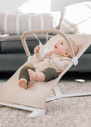 Baby Delight Alpine Deluxe Portable Bouncer, Infant, 0-6 Months, 100% GOTS Certified Cotton Fabrics, Organic Oat