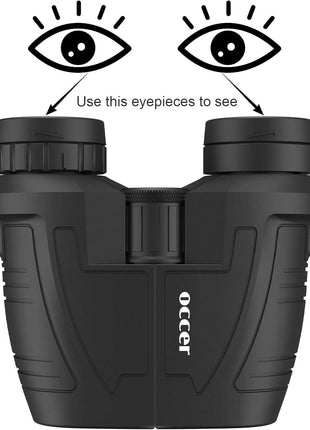 Occer 12x25 Compact Binoculars for Adults and Kids | High Powered, Easy Focus, Large Eyepiece for Bird Watching, Cruise Ship, Outdoor Hunting, Travel, Sightseeing