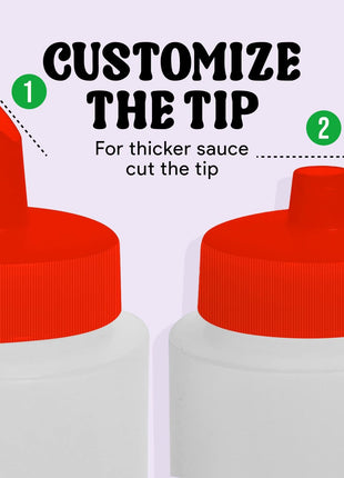 Norcalway 12 oz Condiment Squeeze Bottles for Sauces   Leak Proof Oil, Syrup, Dressing Squirt Bottles   3 Pack