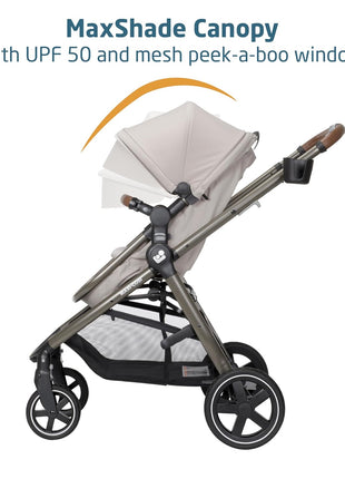 Maxi-Cosi Zelia 2 Luxe 5-in-1 Modular Travel System, New Hope Tan