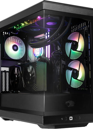 iBUYPOWER Y40 PRO Black Gaming PC Desktop Computer AMD Ryzen 9 7900X CPU, NVIDIA GeForce RTX 5070Ti 16GB GPU, 32GB DDR5 RGB 5200MHz RAM, 2TB NVMe SSD, Windows 11 Home, Keyboard, Mouse - Y40BA9N57T01