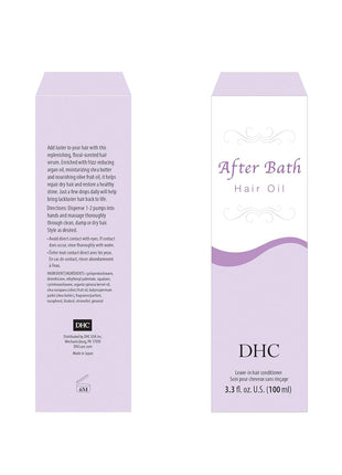 DHC After Bath Hair Oil, Shine-Enhancing Leave-In Hair Treatment, 3.3 oz | Leave-In Oil, Smoothing, Frizz-Free, Ideal for All Hair Types