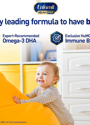 Enfamil NeuroPro Baby Formula, Brain Building Duo DHA & MFGM, Exclusive Immune Supporting HuMO6 Blend, Powder Infant Formula, Baby Milk, 2 Fl Oz, 24-Pack