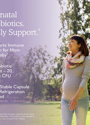Garden of Life Dr. Formulated Probiotics Once Daily Prenatal - Acidophilus and Bifidobacteria Probiotic Support for Mom and Baby – Shelf Stable - Gluten, Dairy, and Soy-Free - 30 Vegetarian Capsules