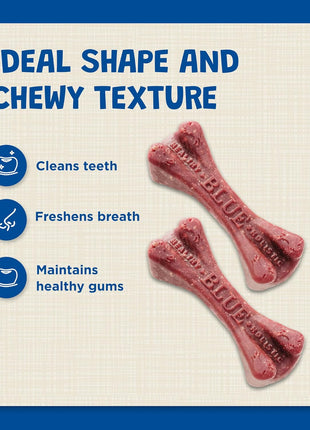 Blue Buffalo Dental Bones Mini Natural Dental Chew Dog Treats Bag,12oz. Bag,(Pack of 2)