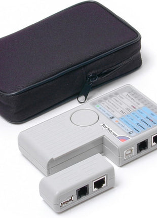 StarTech.com Professional Multi Function RJ45 RJ11 USB and BNC Cable Tester - Remote Cable Tester - Network Testing Device, TAA (REMOTETEST)