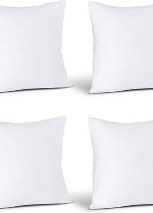 Utopia Bedding Throw Pillows, Decorative 18x18 Pillow Inserts, Set of 4 | Down alternative pillow insert with plush fluffy fill for beds sofas couches and chairs. Suitable for indoor outdoor use.