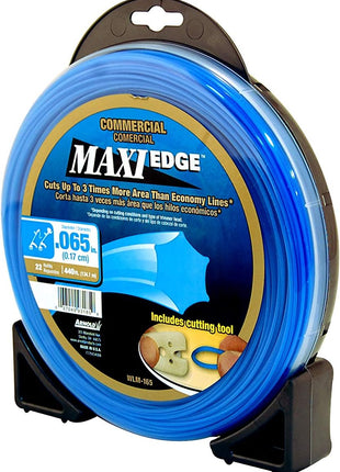 Arnold WLM-165 Maxi-Edge Commercial Grade String Trimmer Line with Cutting Tool, Universal Fit, 22 Refills, .065-Inch x 440-Foot, Blue