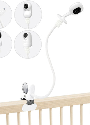 Baby Monitor Mount Holder Compatible with Nanit Pro Smart Baby Monitor & Flex Stand, Momcozy BM01/BM03/BM04 and Other Cameras with 1/4inch Threaded Hole, 16 inches Flexible Clip Clamp Mount