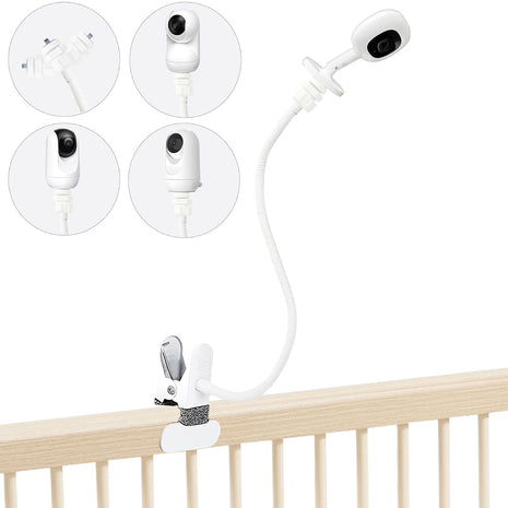 Baby Monitor Mount Holder Compatible with Nanit Pro Smart Baby Monitor & Flex Stand, Momcozy BM01/BM03/BM04 and Other Cameras with 1/4inch Threaded Hole, 16 inches Flexible Clip Clamp Mount
