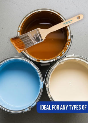 Pro Grade Paint Brushes, 2 Inch Angled Paint Brush, Trim & Walls, 3 Pack | Cutting-in & detail work | Furniture, cabinets & doors | Interior & exterior | Latex & oil-based | Medium stiff bristles