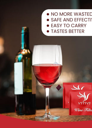 18 Pack Wine Filters, Wine Purifier To Remove Sulfite And Histamine | Wine Lover Accessories Valentine's Day Party Gifts for Men Women Him Mother Father Girlfriend Boyfriend Wife