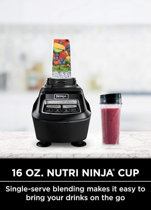Ninja Mega Kitchen System, 1500W, 72oz Pitcher, 8-Cup, Black, BL770 | 1500W all-in-one blends smoothies, processes salsa & dough. 72-oz pitcher, 8-cup processor bowl, (2) 16-oz cups.