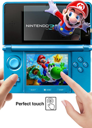 AKWOX (Pack of 4) HD Clear Crystal Top LCD Screen Protector + Buttom LCD Screen Protective Filter for Nintendo 3DS