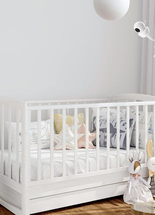 SUTINE Baby Monitor Mount for Nanit Pro Smart Baby Monitor & Flex Stand, Also for Cameras with 1/4 Screw Mount, 17inch Flexible Long Goose Neck Arm Baby Camera Holder Stand Without Tools, White