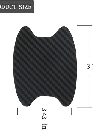 4PCS Sticker, Carbon Fiber Anti-Scratches Car Door Cup Protector, Non-Marking Auto Door Handle Protective Film, Universal for Most Car Handles (Black/4PCS)