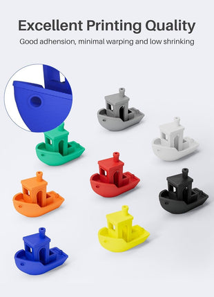 ELEGOO PLA Filament 1.75mm Black 1KG, 3D Printer Filament Dimensional Accuracy  0.02mm, 1kg Spool(2.2lbs) Fit Most FDM 3D Printers