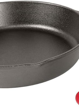 Lodge Seasoned Cast Iron Skillet 12 Inches - Quality Frying Pan for the Stove, Oven, Grill & Campfire - Includes Silicone Hot Handle Holder - Non-Toxic, Nonstick & Long-Lasting