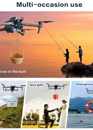 Drone Airdrop Release Module is Suitable For DJI Air2/2S | Tool-free fast installation, dedicated airdrop payload for DJI Air2/S to deliver wedding gifts and rescue supplies.