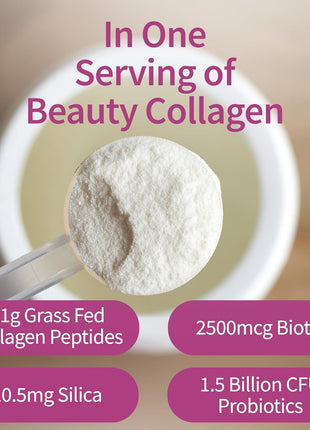 Garden of Life Grass Fed Collagen Beauty - Strawberry Lemonade, 20 Servings, Powder for Women Men Hair Skin Nails, Hydrolyzed Collagen Peptides Protein Powder Supplement